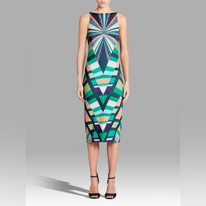 Mara Hoffman Prism V Colorful Geometric Midi Dress